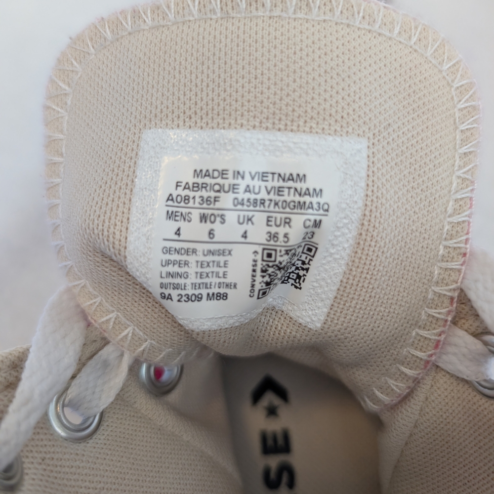 Converse Women 6 Pink High Top Shoes Sneakers Streetwear Classic Coquette Casual - Picture 7 of 8